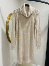 Gold Button Jumper Dress