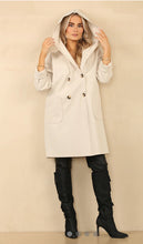 Button Detail Pocket Hoodie Coat- More Colours