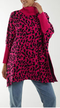 Coloured Animal Print Roll Neck Jumper - more colours