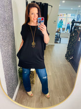 Clara Longline Pocket T with Necklace - More Colours