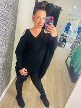 Pearl Heart Cold Shoulder Jumper - More colours