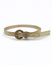 Slim Metallic Gold Belt