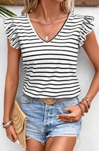 Abigail Striped Bow Back T Shirt