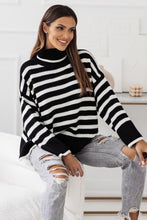 Melanie Striped Roll Neck Jumper