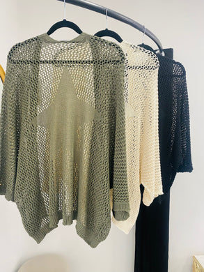 Crochet Star Back Cardigan