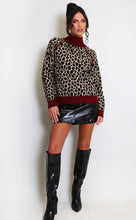 High Neck Leopard Print Jumper - More Colours