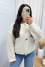 Chunky Knit Gold Button Cardigan - More Colours