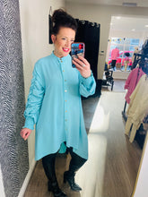 Lottie Ruched Sleeve Shirt with Gold Buttons - more colours