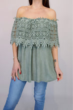 Carlie Crochet Bardot Top - More Colours