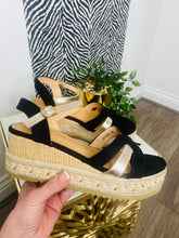 Kendra Wedge - Black and Gold