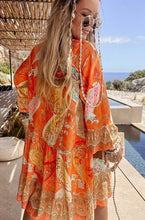 Kira Abstract Tunic - Orange & Yellow