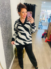 Mika Zebra V Neck Jumper - More Colours