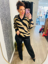 Mika Zebra V Neck Jumper - More Colours