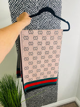 GG Designer Inspired Cashmere and Wool Scarf