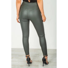 High Waisted Wet Look Leggings - Various Colours