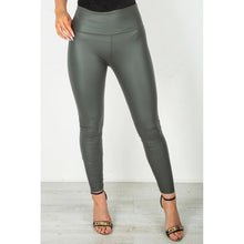 High Waisted Wet Look Leggings - Various Colours